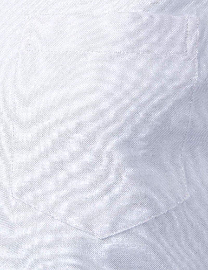 ZEROYAA Men's Hipster Casual Slim Fit Long Sleeve Button Down Oxford Shirts with Chest Pocket Z111 White Large - Image 4